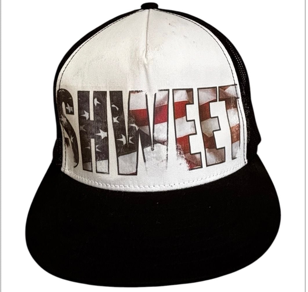 The Classics Yupoong Shweet American Flag Graphic Trucker Hat